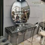 کنسول استیل و سنگ | کنسول استیل و آینه مدرن