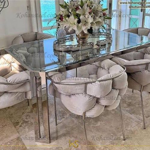 میز ناهارخوری استیل