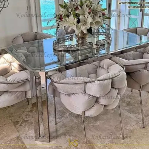 میز ناهارخوری استیل