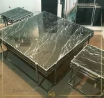 قیمت میز جلو مبلی و عسلی استیل | ست میز عسلی جلو مبلی