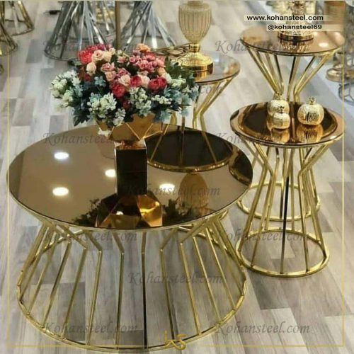 جلو مبلی و عسلی استیل