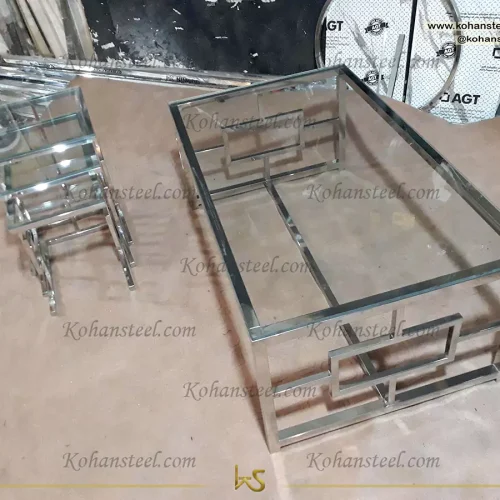 جلو مبلی و عسلی استیل