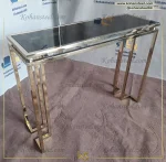میز کنسول استیل طلایی