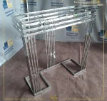 میز کنسول استیل با رویه سنگ ,ام دی اف , شیشه